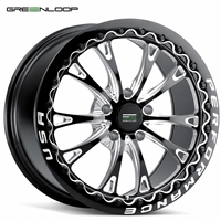 Jantes de course en aluminium forgé léger GL Black 15x10J 17x10J 5x4.5 7.9 Backspace Beadlock pour Mustang GT Drag Racing