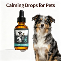 Gouttes d'huile naturelle pour animaux de compagnie avec multivitamines pour chats et chiens – Soutien émotionnel apaisant et relaxant – Complément liquide aux résultats rapides