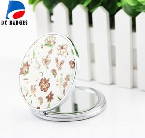 Cermin Lipat Kancing DIY, Bahan Cermin Kancing Pelapis Elektroplating 75mm Cermin Dua Sisi - Product Image 6