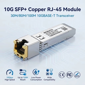 Transceptor SFP+ 10G 10GBASE-T de Cobre RJ45, 30m 80m Cat6a Cat7, Módulo RJ-45 para Router y Switch de Red Ethernet de Alta Velocidad - Product Image 1