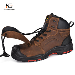 <span class=keywords><strong>Scarpe</strong></span> <span class=keywords><strong>Antinfortunistiche</strong></span> da Uomo per Inverno, Primavera e Autunno, Stivali da Lavoro in Vera Pelle, Suola Antistatica e Impermeabile in Gomma Composita - Product Image 1