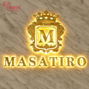 Miễn phí thiết kế tùy chỉnh sang trọng LED kinh doanh Backlit thư Đăng quảng cáo ngoài trời Brass cong signage thương hiệu logo thư Đăng - Product Image 4