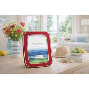 Beltrami Photo <b>Frame</b> 4x6 Inch Real Silver Plated Red Enamel <b>Metal</b> <b>Frame</b> - Product Image 2