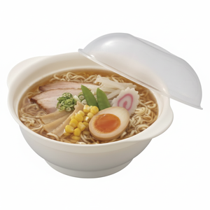 Inomata Set di piatti e ciotole in plastica a microonde per Ramen per servire spaghetti caldi - Product Image 1