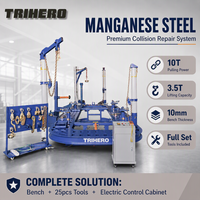 TRIHERO Machine de redressage de carrosserie à 4 tours, 10 tonnes, en acier au manganèse, pour réparation de collisions, hauteur de banc 50 cm, outil de redressage de châssis de voiture