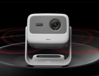 جهاز عرض ليزر JMGO N1S بدقة 4K وتقنية DLP مع نظام أندرويد 11، محمول مع تقنية MEMC، ذكي مع واي فاي، للمسرح المنزلي، 1200 لومن ANSI، عدسة زجاجية، 3 جيجابايت/32 جيجابايت
