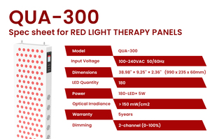 Panel Terapi Cahaya Merah Seluruh Tubuh 660nm 850nm LED Daya Tinggi OEM ODM GLPE QUA300 Pereda Nyeri Pabrik Klinik Rumah - Product Image 6