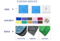 2026 Wholesale High-density Coral Fleece Microfiber Household Absorbent Square Face Babies Towel Towels Small Cut Edge