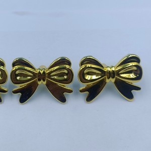 Bowknot <b>Single</b> Hole Handle Alloy Furniture Hardware European Style <b>Wardrobe</b> Cabinet Drawer Pull Copper Color Durable - Product Image 2