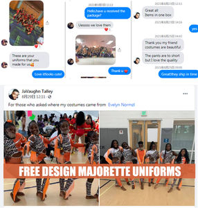 Normzl Kid Dance Performance Costume Majorette <span class=keywords><strong>Justaucorps</strong></span> Femmes Indigo Personnalisé Sequin Fringe Majorette Uniformes - Product Image 5