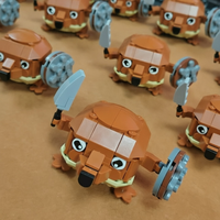 Set de 100 Bloques de Construcción con Diseño de Meme '¿Qué Hace el Perro?', Lindo Perro con Espada y Escudo, Modelo de Ladrillos para Armar, Juguete Decorativo para Niños y Adultos