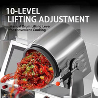 Robot de cuisine commercial intelligent, Wok électrique rotatif automatique pour riz frit et sauté, 5000-10000W, Économie d'énergie pour