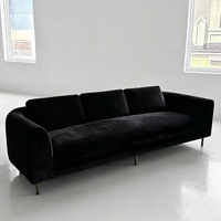 Canapé moderne minimaliste en tissu, trois places, pour salon, vente directe d'usine