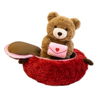 Ours en peluche super doux en coton PP, adorable jouet en peluche pour filles, cadeau idéal