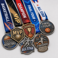 Médailles de sport personnalisées en alliage de zinc 3D pour marathon, demi-marathon, course de 10 km, médailles de finisseur de course urbaine avec ruban