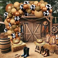 Nouveau Western Cowboy Ballon Set 4 Grandes Bottes De Couleur Rétro Chapeau Épais Ballons En Feuille D'aluminium