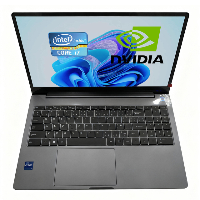 2026 New 15.6 Inch I7 1165g7 Quad Core Ultra Slim MX450 Video Card Gaming Aluminum Metal Laptops for Home Business Office Design