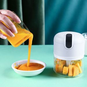 Mini picadora portátil de acero inoxidable y PP para carne y verduras Procesador manual de ajo tirado a mano - Product Image 5