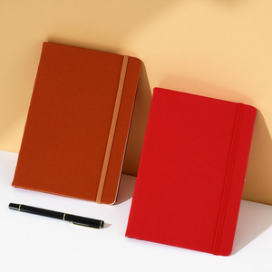 Carnet de notes A5 personnalisable en cuir PU avec logo, élastique sur mesure, couverture rigide, agenda promotionnel - Product Image 5