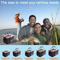 Seau Pliable et Rétractable pour Poissons Vivants, Conteneur Multifonctionnel pour Appâts Vivants, Boîte de Pêche Extérieure en EVA pour la Pêche