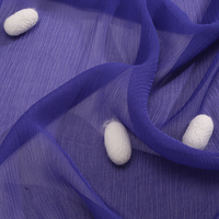 Tissu en soie pure jaune, en mousseline de soie, respirant et froissé, lumière, 5-10 M/M