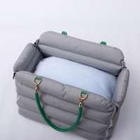 Sac de transport pour animaux de compagnie MJ Luxury Modern Portable Soft-Sided Square Cats Car Travel Pet Carrier Bag Comfortable Foldable Oxford Cloth Zipper Solid Cloud