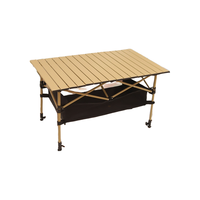 Table de pique-nique pliante en acier au carbone portable de haute qualité, design moderne pour l'extérieur, le jardin et l'hôtel, taille L, populaire en métal-fer