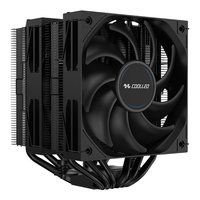 Refroidisseur d'air pour processeur COOLLEO A60 BK, dissipateur thermique à 6 caloducs, double ventilateurs, boîtier d'ordinateur, jeu, LGA 115X 1200 1700 1851 TDP255W, fluide