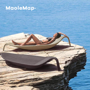 Meubles en osier Chaises longues Plage Patio Rotin <span class=keywords><strong>Piscine</strong></span> Restaurant Hôtel Rustique Extérieur Chaise Longue Canapé Transat <span class=keywords><strong>Piscine</strong></span> - Product Image 1