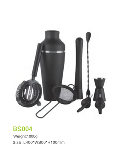 9 piezas de acero inoxidable coctelera conjunto profesional barman Kit Premium Bar para casa bares las partes y viajar B - Product Image 1