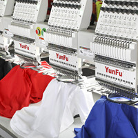 3 Heads Industrial Computer Cap logo Label Totebag Beads T-Shirt Multineedle Digital Sewing and Embroidery Machine Price