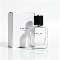 Flacon de parfum carré de luxe en verre transparent, 30ml, 50ml, 100ml, avec pulvérisateur rose/noir, flacon de parfum vide avec boîte personnalisée, vente en gros