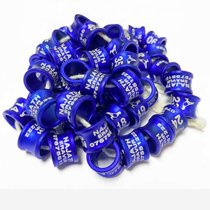 Anillo de aluminio personalizado para palomas de 12mm, accesorios de suministros para pájaros, anillos digitales para patas de loros y palomas - Product Image 1