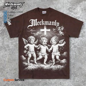 T-shirt pour homme de haute qualité, imprimé sur mesure, respirant, en polyester/coton, tricoté, uni, à manches courtes, coupe classique - Product Image 2