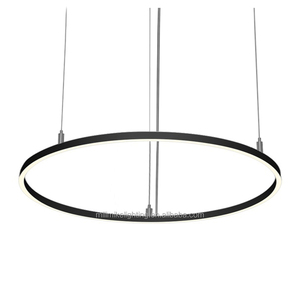 Perfil medio 800mm diámetro Led luz Circular lineal anillo regulable accesorios de iluminación interior gris aluminio acrílico luminaria - Product Image 2