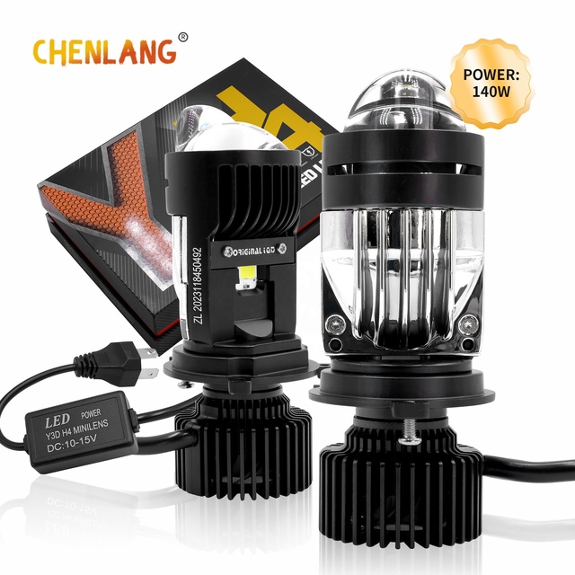 Customization High Power 140W Double Led Headlamp Mini Lens H11 Led Projector H4 Mini Led Projector Headlight for Car Motorcycle