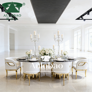 Luxurious Design Stainless Steel Wholesale Wedding <b>Table</b> and Chairs - Product Image 3