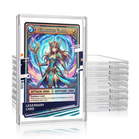 Protecteur de cartes mini haute clarté, boîtier de présentation en acrylique 35PT - 130PT, plaque durable en 2 parties pour cartes de sport et de jeu