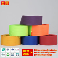 Sangle en polyester en gros de 50 mm, sangle colorée pour laisse d'animal de compagnie, sangle personnalisée avec logo pour sangles, laisses d'animaux, sacs à dos, vêtements