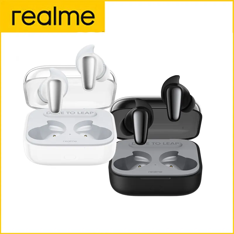 Earbud Realme Air 3S, Earbud TWS Latensi Rendah, Headphone IPX5 30 Jam Daya Tahan Baterai Panggilan ENC Peredam Kebisingan