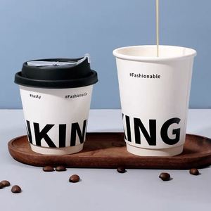 Custom Printed Biodegradable Double Wall Coffee Paper <b>Cup</b> Wholesale 8oz 12oz 16oz 24oz Hot Drink <b>Disposable</b> <b>Cups</b> for Crafts - Product Image 3