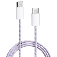 Câble de données tressé de haute qualité PC04 Type C vers C 1m 60W adapté aux séries iPhone 15/16 Câble de charge mobile
