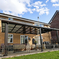 Nouvelle auvent manuelle en aluminium, pare-vent, pour portes et fenêtres, gazebo
