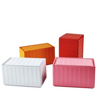 Grande boîte en métal promotionnelle 185*110*105mm avec logo personnalisé pour rangement de jouets, mouchoirs, cadeaux - 4 couleurs