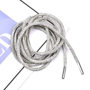 Cordones de Zapatos Brillantes al por Mayor, Cordones Redondos de Cristal de 4 mm con Diamantes de Imitación para Zapatillas Deportivas - Product Image 3