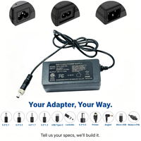 Adaptateur secteur haute efficacité en matériau PC 12V 24V 16V 220V 19,5V 3,42A 7,5V 32V AC/DC 65W pour appareils électroniques