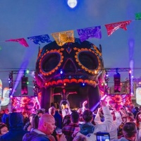 Modelo Inflable de Calavera Grande a Prueba de Agua con Ventilador Incorporado para Decoración de Cabina de DJ, Inflables Publicitarios Multicolores de Fantasía