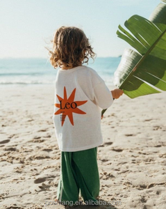 Toddler chàng trai và cô gái trẻ em Trọng lượng nhẹ cotton quá khổ T-Shirt và 100% cao cấp Terry khăn quần mùa hè Úc trang phục - Product Image 3