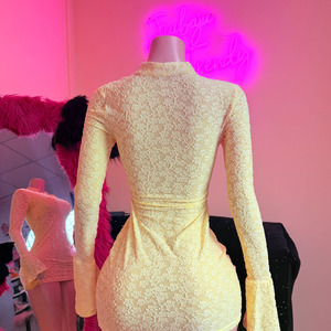 Abito <span class=keywords><strong>Mini</strong></span> Bodycon <span class=keywords><strong>da</strong></span> Donna con Scollo a O e Jacquard, Primavera-Autunno 2026, per Serate e Feste di Compleanno, Vestiti di Tendenza - Product Image 3