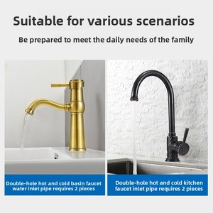 <span class=keywords><strong>Robinet</strong></span> de cuisine style artisanal en cuivre, anti-explosion, en acier inoxydable épaissi, pour lavabo domestique, à tête unique - Product Image 4